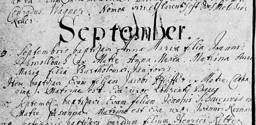 Baptismal record for Eva Pfeiffer