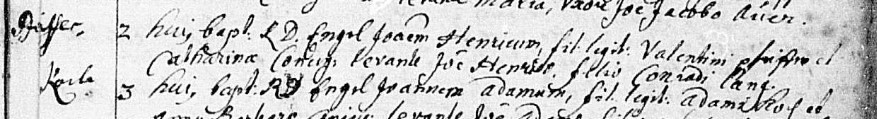 Baptismal record for Johannes Heinrich Pfeiffer