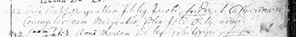 Baptismal record for Margaretha Pfeifer