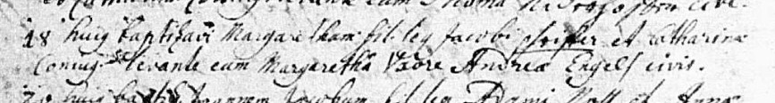 Baptismal record for Margaretha Pfeifer
