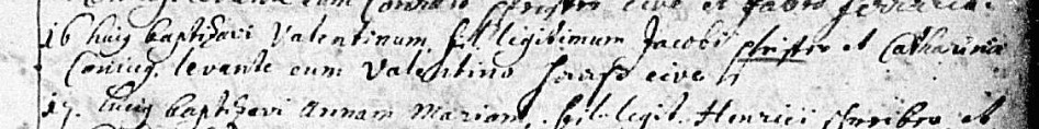 Baptismal record for Valentin Pfeiffer