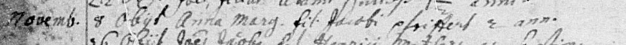 Death record for Anna Marg. Pfeiffert