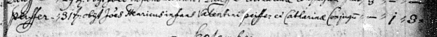 Death record for Johannes Heinrich Peiffer