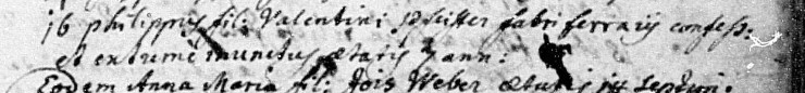 Death record for Philipp Pfeiffer